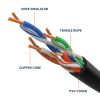 1000ft Cat5e Riser Ethernet Cable Black | UL, CMR, 24AWG | Bare Copper