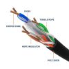 Cat 6 Riser Ethernet Cable Black | UL, CMR, 23AWG | Bare Copper 1000ft