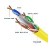 Cat 6 Riser Ethernet Cable Yellow | UL, CMR, 23AWG | Bare Copper 1000ft