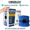 Cat 6 Riser Ethernet Cable Blue | UL, CMR, 23AWG | Bare Copper 1000ft