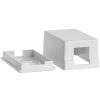 1 Port Keystone Jack Surface Mount Box -White