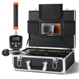 VEVOR Sewer Camera with 512Hz Locator,100 ft/30 m, 7" Pipeline Inspection Camera with DVR Function, IP68 Camera with 12 Adjustable LEDs
