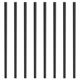 VEVOR Staircase Metal Balusters, 29.5'' x 1'' Flat Aluminum Alloy Decorative Banister Spindles, 51 Pack Deck Baluster with Screws