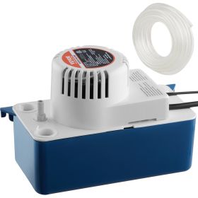 VEVOR Condensate Removal Pump, 1/50 HP, 65 GPH, 15 ft Lift, 115V Automatic AC Condensation Pump with Safety Switch & 20' Tubing for Air Condition