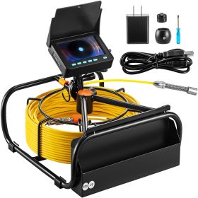 VEVOR Sewer Camera, 98.4 ft/30 m, 4.3" Pipe Drain Inspection Camera with DVR Function and LED Lights, Waterproof IP68 Borescope
