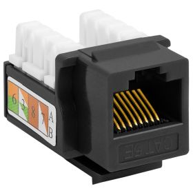 Cat5e Punch Down Keystone Jack (Option: Black)