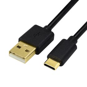 Cmple USB Type (Option: C to USBA 2.0 Male Charger Type C Fast Charging Cable  3 Feet Black)