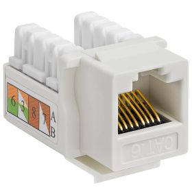 Cat6 Punch Down Keystone Jack (Option: White)