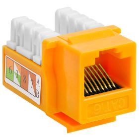 Cat6 Punch Down Keystone Jack (Option: Yellow)