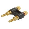 Dual Speaker Banana Plugs, 24K Gold Plated, Open Screw Type, Audio Plug for Amplifiers, Speakers