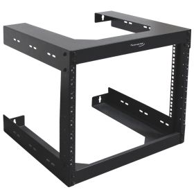 Wavenet (Option: 8U Wall Mount Server Rack 18" Deep Open Frame Server Room Rack for 19" Network Data Computer Equipment – Black)