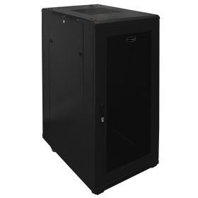 Wavenet (Option: 27U Standing Server Cabinet 40 in Deep for 19” Network & Data Equipment Rack with Builtin Fans, Secure Locking Doors, Enclosure on Wheels/Casters  Black)
