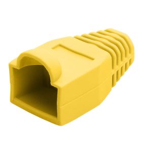 Cmple 50 (Option: Pack RJ45 Strain Relief Boots, RJ45 Boots for Cat6, Cat5e Ethernet RJ45 LAN Cable Connector Boots Cover  50 PCS, Yellow)