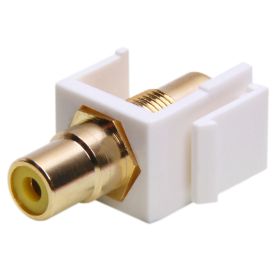Keystone Jack (Option: Modular RCA White with Yellow Center)