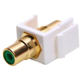 Keystone Jack (Option: Modular RCA White with Green Center)