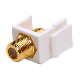 Keystone Jack (Option: Modular F Type (Gold Plated) White)