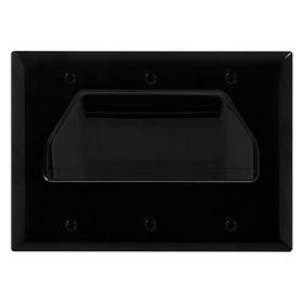 DataComm 45 (Option: 3BK ThreeGang LowVoltage Cable Wall Plate For Multiple Cables)