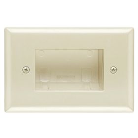 DataComm 45 (Option: 9LA Recessed Easy Mount LowVoltage Cable Wall Plate  Slim Fit, Almond)