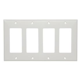 White Decora Wall Plate (Option: 4Gang)