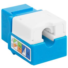 Cat6 Punch Down Keystone Jack (Option: Blue)