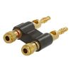 Dual Speaker Banana Plugs, 24K Gold Plated, Open Screw Type, Audio Plug for Amplifiers, Speakers