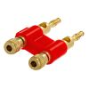 Dual Speaker Banana Plugs, 24K Gold Plated, Open Screw Type, Audio Plug for Amplifiers, Speakers