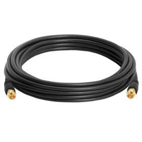 Cmple Digital Coaxial Cable F (Option: Type Male RG6 Coax Digital Audio Video with F Connector Pin Satellite Cord  12 Feet Black)