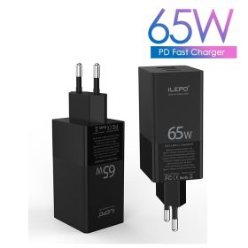 GAN 65W USB C Charger Quick Charge QC4.0 QC3.0 PD Type C Fast Charging For Macbook Pro iPhone Samsung (Plug: EU Plug)