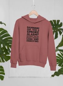Smoke Alarm Hoodie (Color: Mauve, size: XX-Large)
