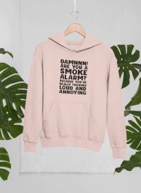Smoke Alarm Hoodie (Color: Heather Prism Peach, size: large)