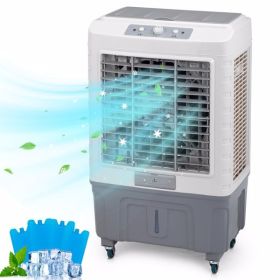 3 in 1 Portable Evaporative Cooler,Indoor,Outdoor,4118CFM Personal Air Cooler,Mechanical control ,13.2 Gal Large Water Tank & Scroll Casters (Color: as picture)